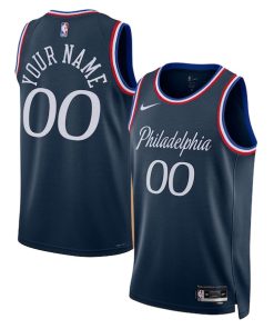 Philadelphia 76ers Nike Unisex 2025/26 City Edition Swingman Custom Jersey - Navy