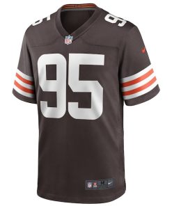 Alternative view of Myles Garrett Cleveland Browns Nike Player Game Jersey - Brown