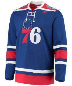 Alternative view of Philadelphia 76ers G-III Sports by Carl Banks Pointman Hockey Fashion Jersey - Royal