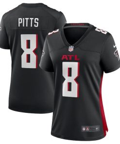 Alternative view of Kyle Pitts Atlanta Falcons Nike Women's 2021 NFL Draft First Round Pick Player Game Jersey - Black/Red