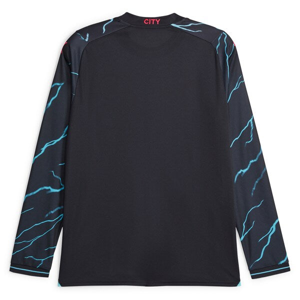 Manchester City Puma 2023/24 Third Long Sleeve Replica Jersey - Navy - Image 3