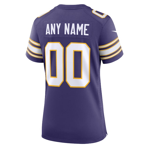 Minnesota Vikings Nike Women's Classic Custom Game Jersey - Purple - Image 3