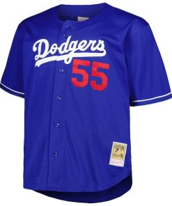Alternative view of Orel Hershiser Los Angeles Dodgers Big & Tall Cooperstown Collection Batting Practice Replica Jersey - Royal