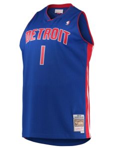 Alternative view of Chauncey Billups Detroit Pistons 2003/04 Big & Tall Hardwood Classics Swingman Jersey - Blue