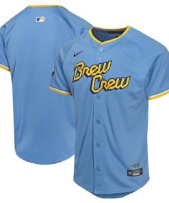 Milwaukee Brewers Nike Youth City Connect Limited Jersey - Powder Blue