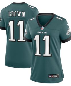 A.J. Brown Philadelphia Eagles Nike Women's Team Game Jersey - Midnight Green/Black