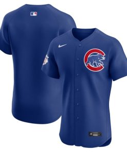 Alternative view of Chicago Cubs Nike Alternate Vapor Premier Elite Patch Jersey - Royal