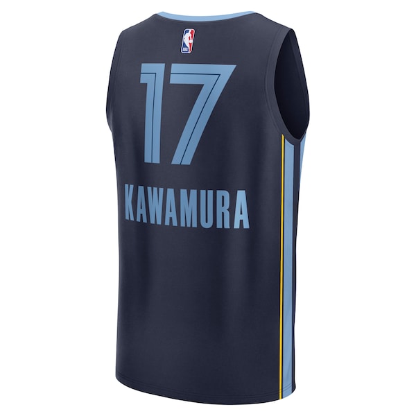 Yuki Kawamura Memphis Grizzlies Fast Break Replica Player Jersey - Icon Edition - Navy - Image 3