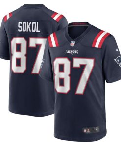 Matt Sokol New England Patriots Nike Game Player Jersey - Navy