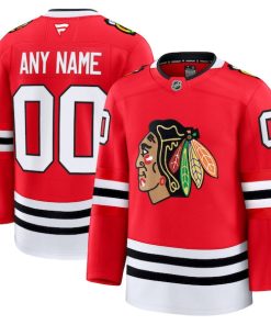 Chicago Blackhawks  Home Premium Custom Jersey - Red/White