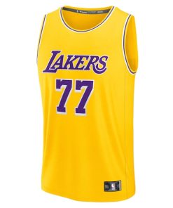 Alternative view of Luka Don?i? Los Angeles Lakers  Big & Tall Fast Break Player Jersey - Gold - Icon Edition