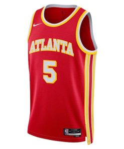 Alternative view of Dejounte Murray Atlanta Hawks Nike Unisex Swingman Jersey - Icon Edition - Red