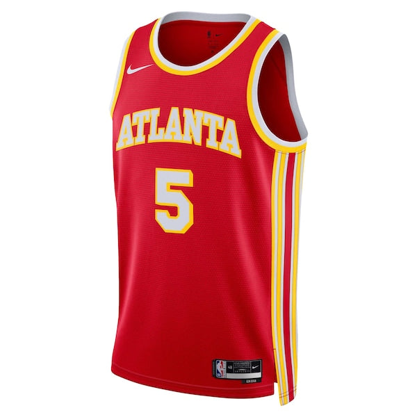 Dejounte Murray Atlanta Hawks Nike Unisex Swingman Jersey - Icon Edition - Red - Image 2