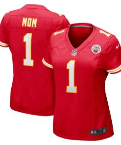 Number 1 Mom Kansas City Chiefs Nike Women's Game Jersey - Red