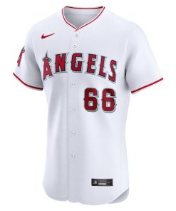 Alternative view of Luis Garcia Los Angeles Angels Nike Home Elite Player Jersey - White