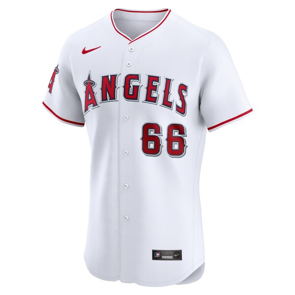 Luis Garcia Los Angeles Angels Nike Home Elite Player Jersey - White - Image 2