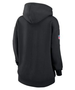 Alternative view of New York Giants Nike Women's 2024 NFL Crucial Catch Club Pullover Hoodie - Black
