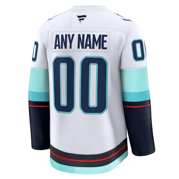 Seattle Kraken Away Premium Custom Jersey - White/Navy - Image 4