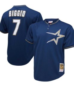 Craig Biggio Houston Astros 1991 Cooperstown Collection Mesh Pullover Jersey - Navy