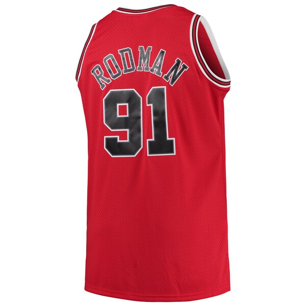 Dennis Rodman Chicago Bulls 1997/98 Big & Tall Hardwood Classics Swingman Jersey - Red - Image 3