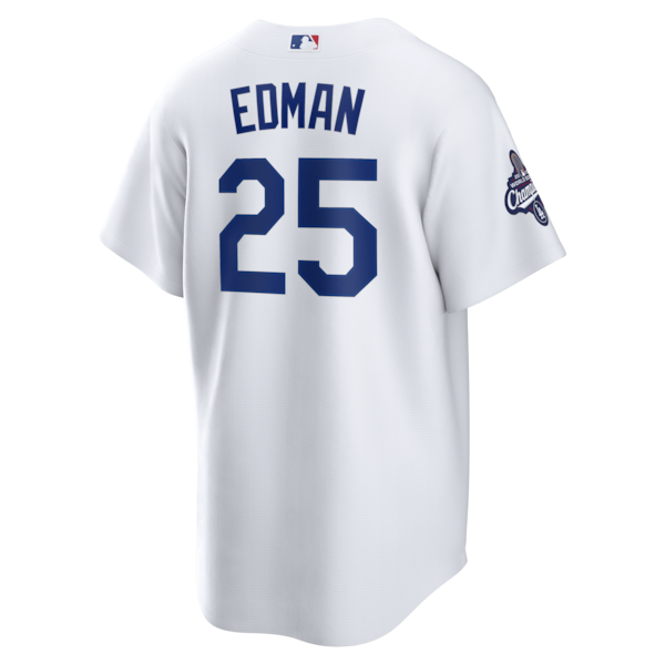 Tommy Edman Los Angeles Dodgers Nike 2025 World Series Champions Home Replica Jersey - White - Image 3