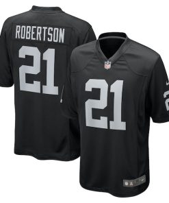 Amik Robertson Las Vegas Raiders Nike Team Game Jersey - Black