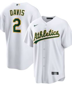 Khris Davis Athletics Nike Home Replica Player Name Jersey - White