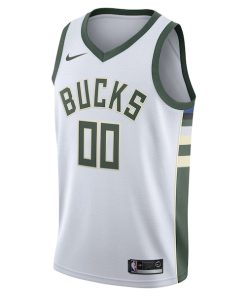 Alternative view of Milwaukee Bucks Nike 2020/21 Swingman Custom Jersey - Association Edition - White