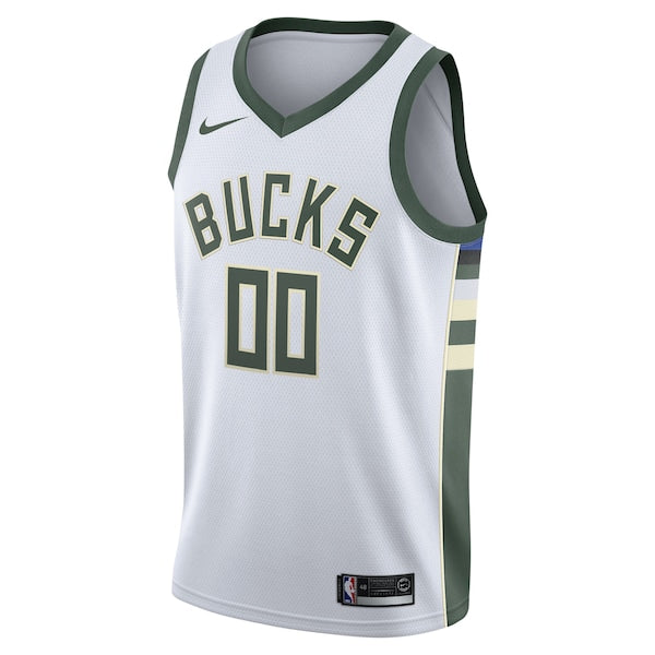Milwaukee Bucks Nike 2020/21 Swingman Custom Jersey - Association Edition - White - Image 2