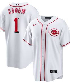 Cincinnati Reds Nike #1 Groom Home Replica Jersey - White