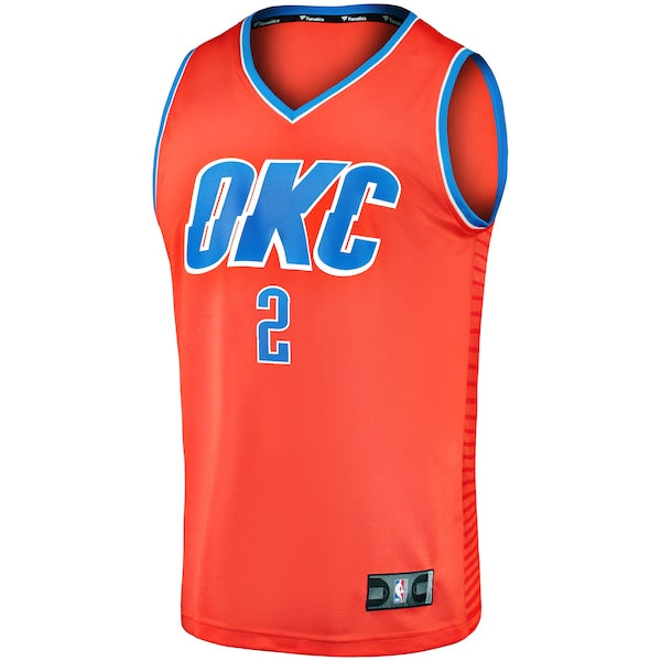 Shai Gilgeous-Alexander Oklahoma City Thunder Fast Break Team Replica Jersey - Statement Edition - Orange - Image 2