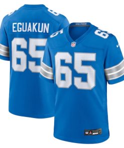 Kingsley Eguakun Detroit Lions Nike Game Jersey -  Blue