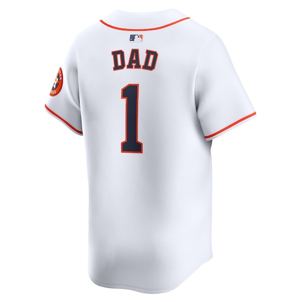 Houston Astros Nike #1 Dad Home Limited Jersey - White - Image 3