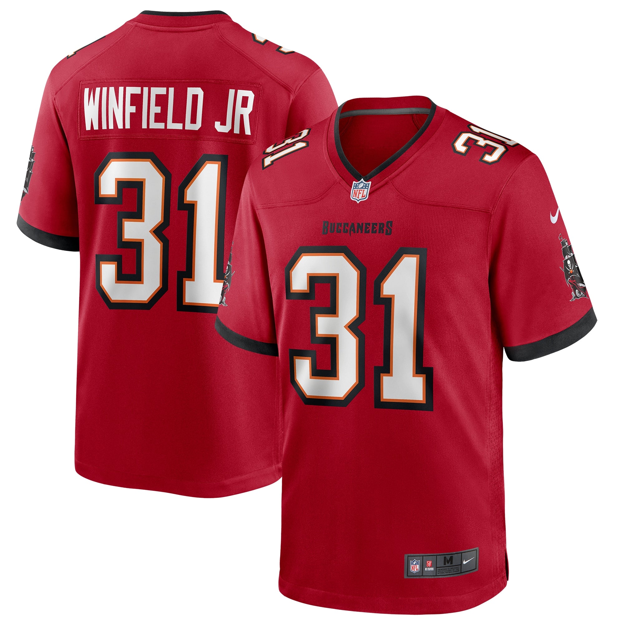 Antoine Winfield Jr. Tampa Bay Buccaneers Nike Game Jersey - Pewter/Red - Image 5
