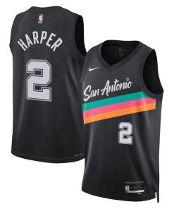 Dylan Harper San Antonio Spurs Nike Youth 2025/26 City Edition Swingman Jersey - Black