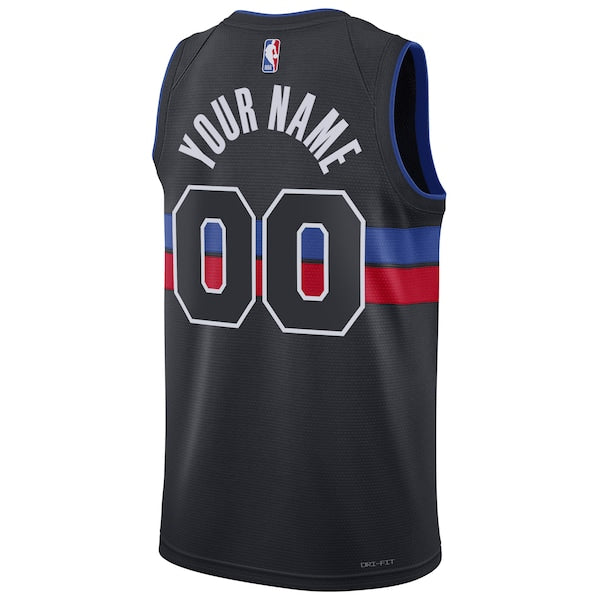 Detroit Pistons Jordan Brand Unisex 2022/23 Swingman Custom Jersey - Statement Edition - Blue - Image 4