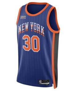 Alternative view of Julius Randle New York Knicks Nike Unisex 2023/24 Swingman Jersey - Blue - City Edition