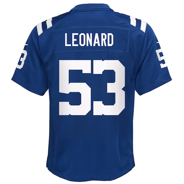 Shaquille Leonard Indianapolis Colts Nike Youth Game Jersey - Royal/Blue - Image 4