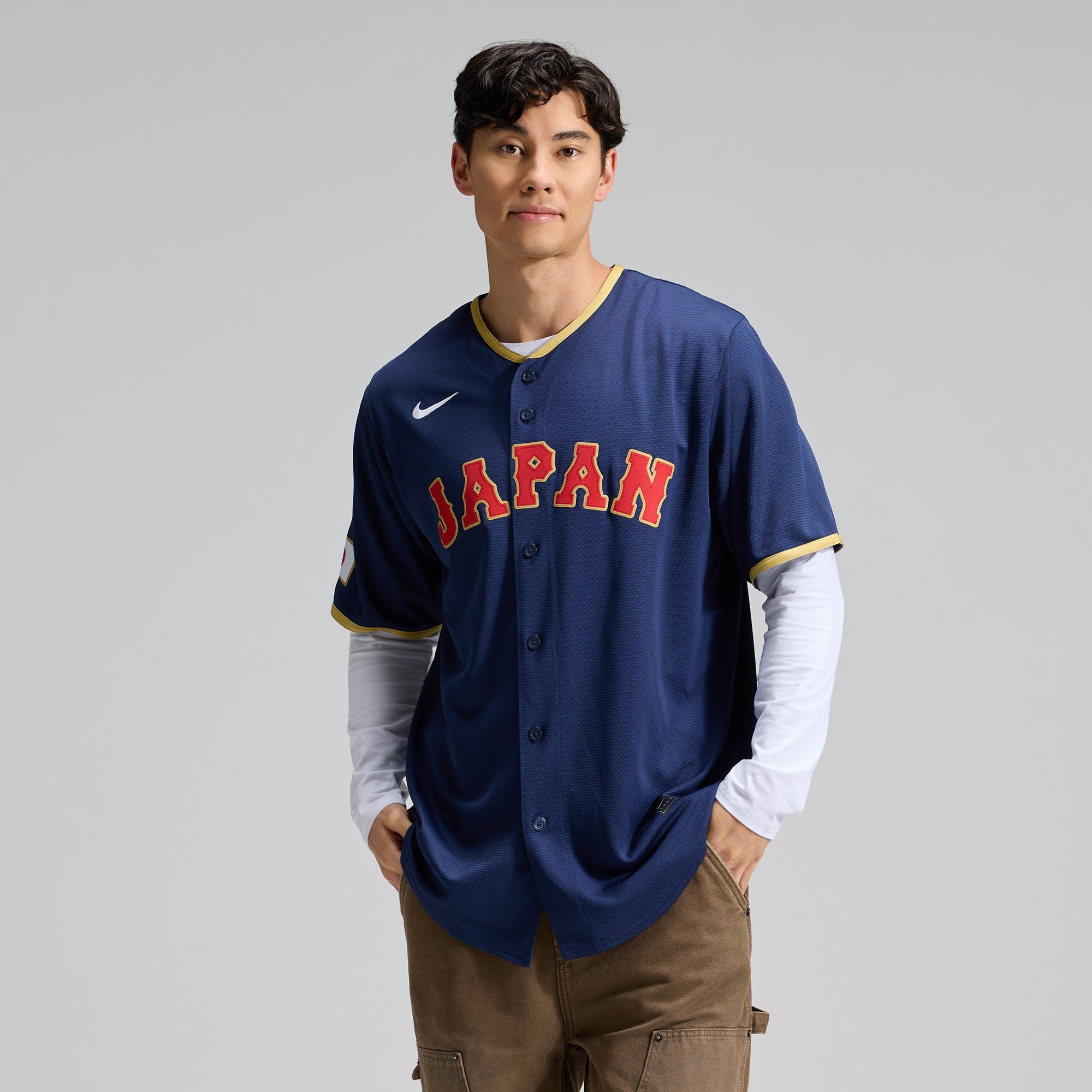 Japan Baseball Nike 2026 World Baseball Classic Home Stadium Jersey - White/Navy - Image 6