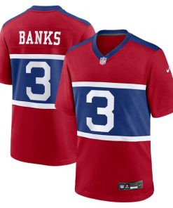 Deonte Banks New York Giants Nike Youth Alternate Player Game Jersey - Century Red