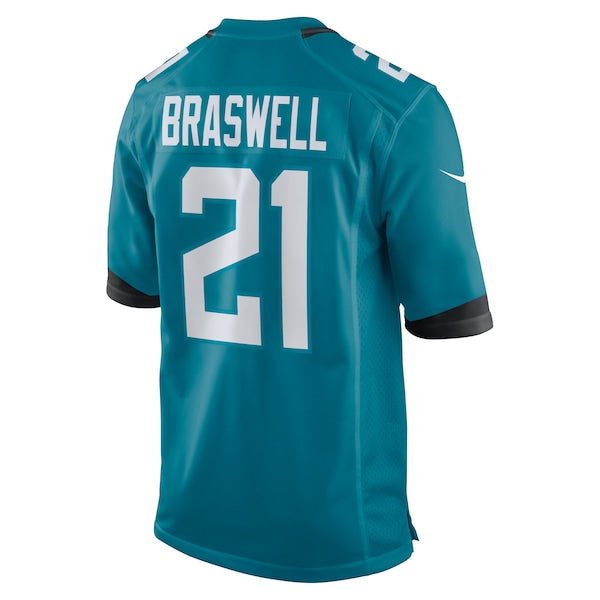 Christian Braswell Jacksonville Jaguars Nike Team Game Jersey - Teal - Image 3