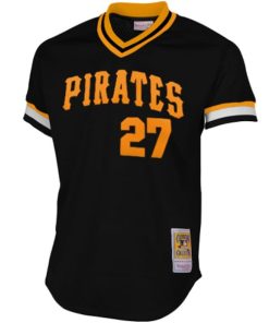 Alternative view of Pittsburgh Pirates Kent Tekulve 1982 Cooperstown Collection Authentic Practice Jersey - Black