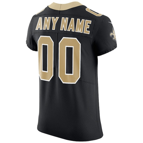 New Orleans Saints Nike Vapor Untouchable Custom Elite Jersey - Black - Image 2