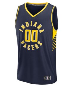Alternative view of Indiana Pacers  Fast Break Custom Jersey - Icon Edition - Navy