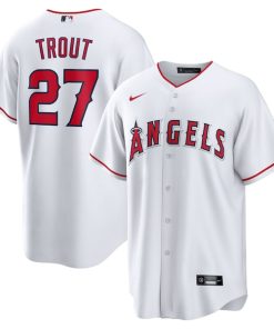 Mike Trout Los Angeles Angels Nike Home Replica Player Name Jersey - White
