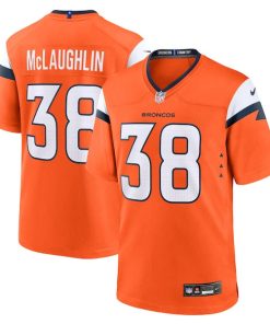 Alternative view of Jaleel McLaughlin Denver Broncos Nike Team Game Jersey -  Orange/Navy/White