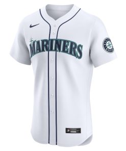 Alternative view of Julio Rodr¨ªguez Seattle Mariners Nike Home Elite Player Jersey - White