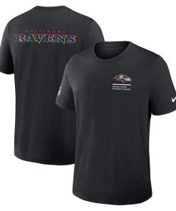 Baltimore Ravens Nike 2025 NFL Crucial Catch Tri-Blend Dri-FIT T-Shirt - Black