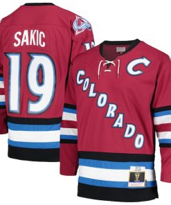 Joe Sakic Colorado Avalanche 2001/02 Blue Line Alternate Player Jersey - Burgundy
