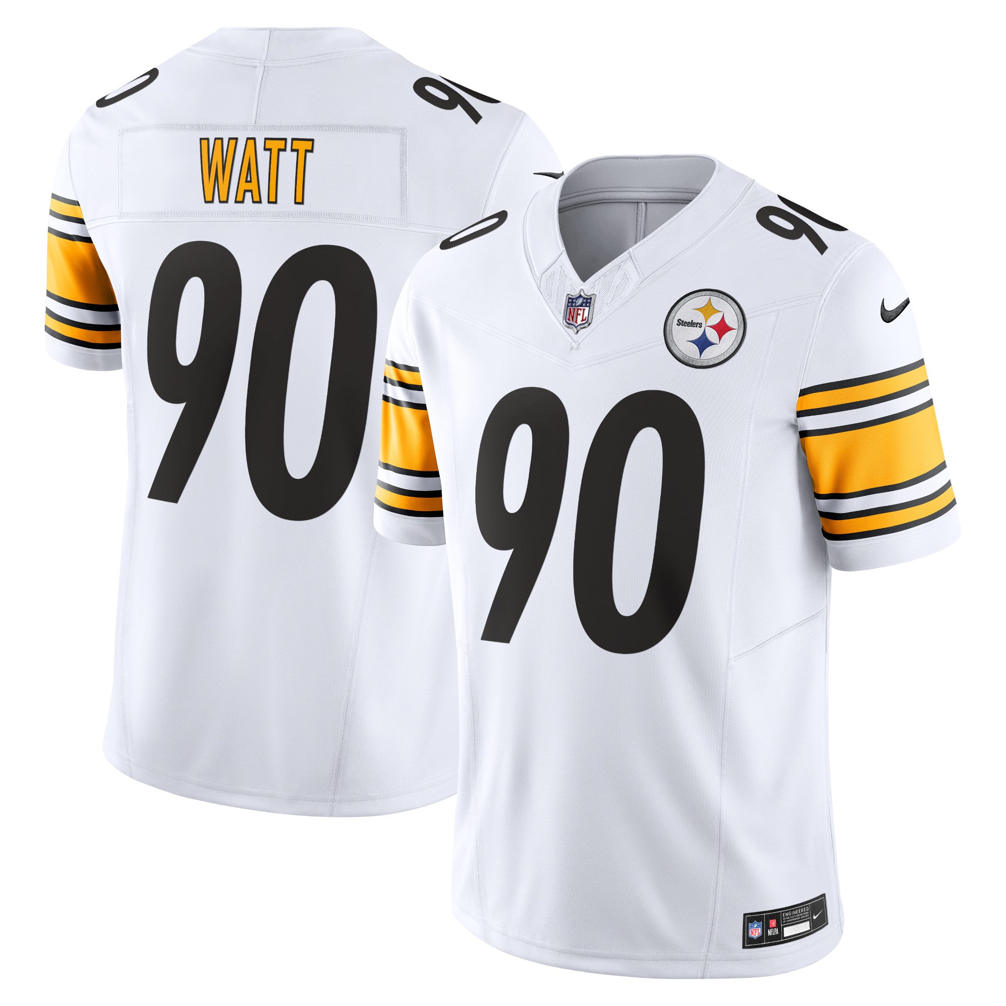 T.J. Watt Pittsburgh Steelers Nike Alternate Vapor F.U.S.E. Limited Jersey - Gold/White - Image 5
